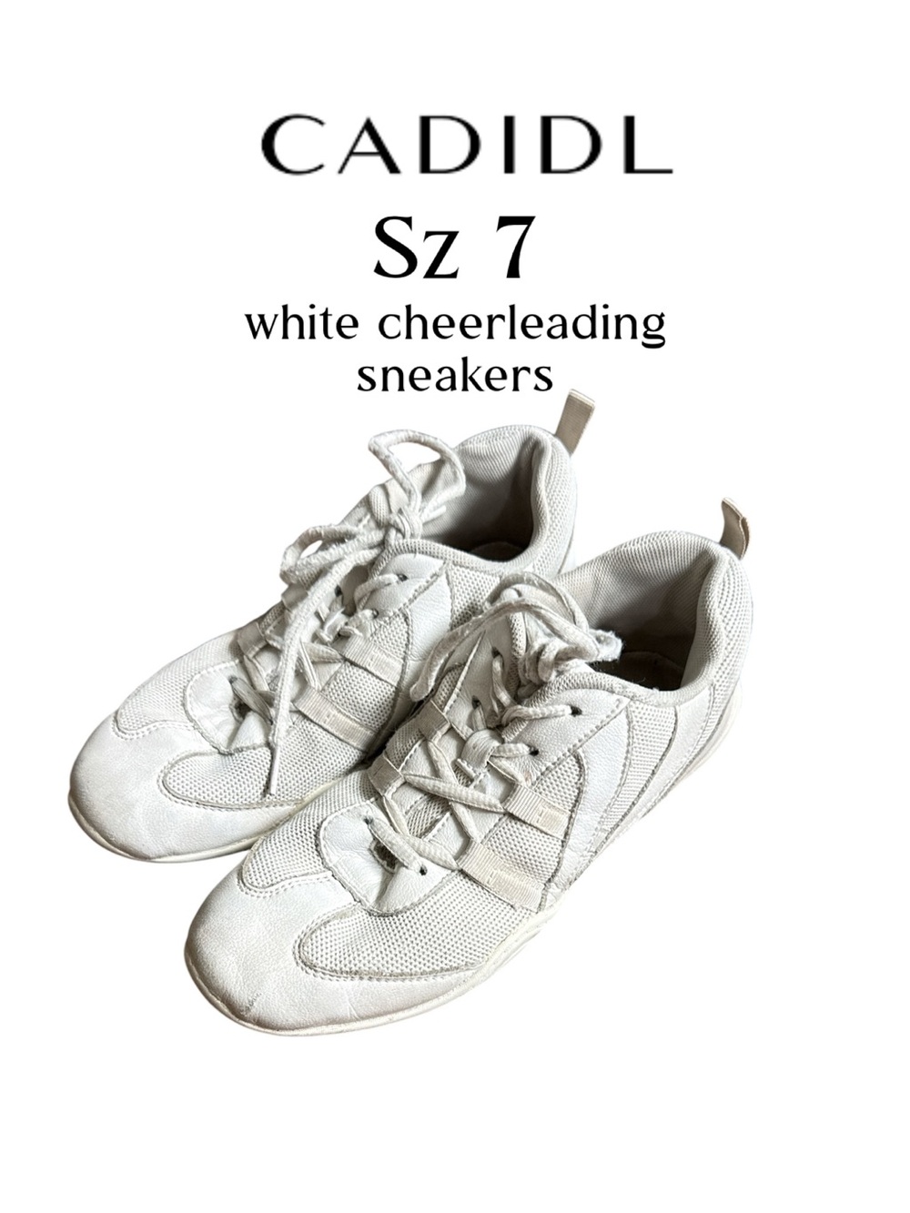 CADIDL White Cheerleading Sneakers Shoes - Women's Size 7
